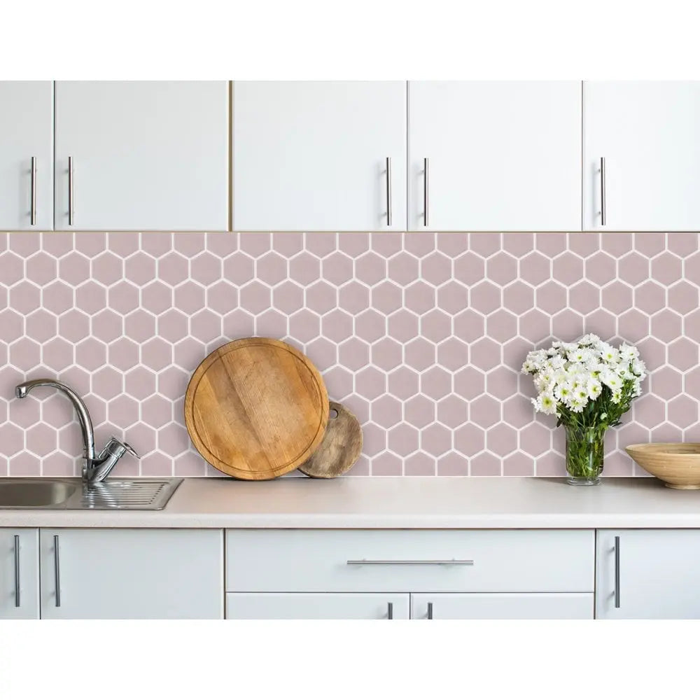 Hex Lilac Mosaic Sheet Luxury Tiles