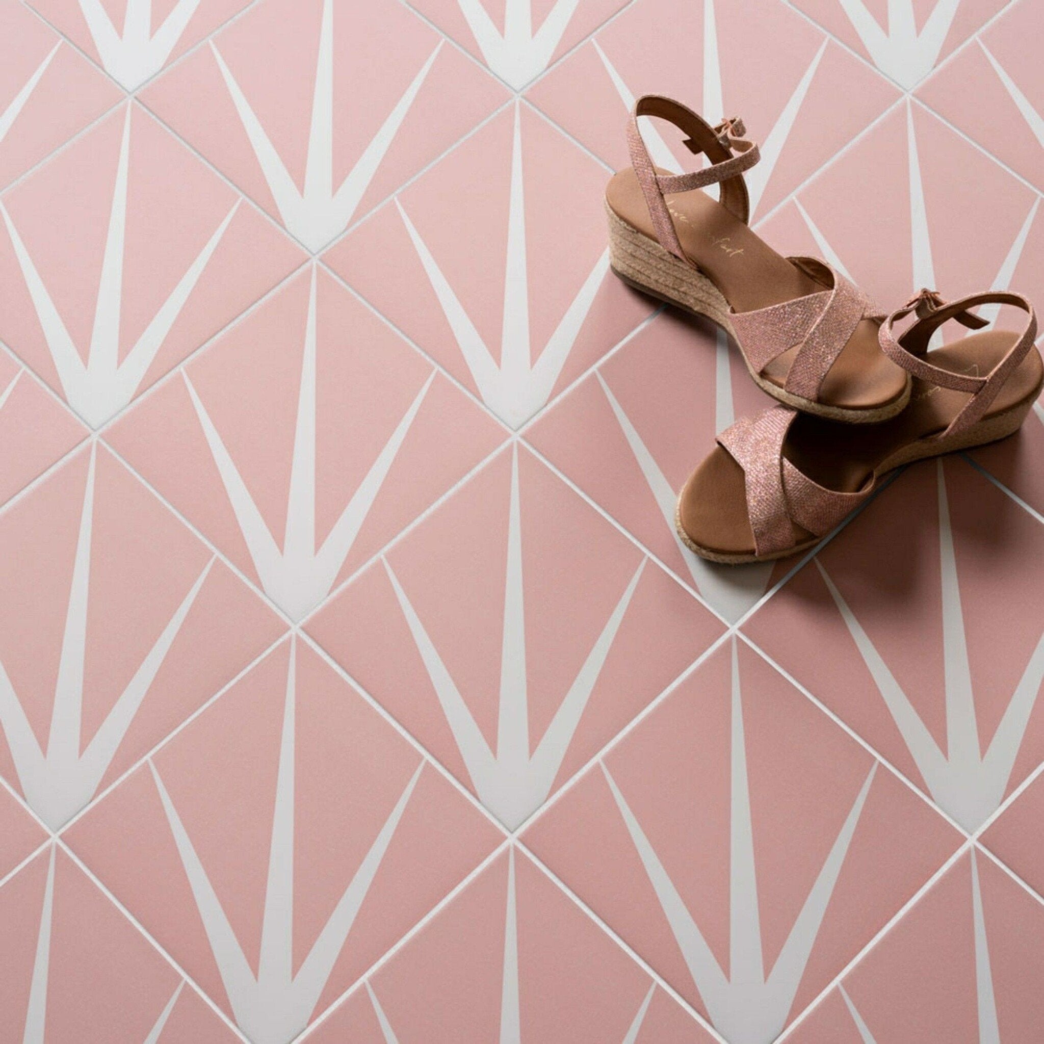 Lily Blush Pink Floor and Wall Tile - Luxury Tiles UK