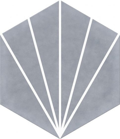 Lily Pad Grey Hexagon Floor and Wall Tile