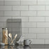 High Gloss Pale Grey Metro 300x100mm Wall Tile Luxury Tiles