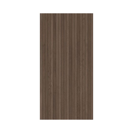Cottage Dark Oak Slat Wood Effect Rectified Ceramic Wall Tile - 1200mm x 600mm - Luxury Tiles UK