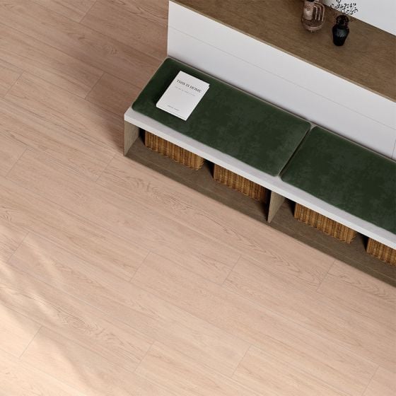 Cottage Light Oak Wood Effect Rectified Porcelain Floor Tile – 1200mm x 200mm - Luxury Tiles UK