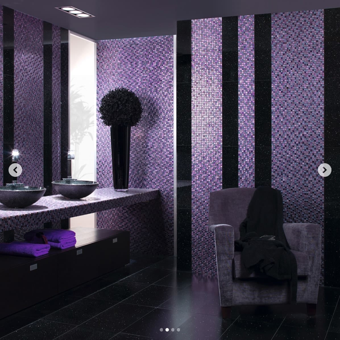 Purple Nayade Mosaic 30 x 30cm - Luxury Tiles UK