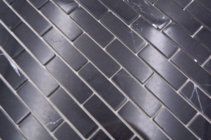 Nero Marquina Black  Marble Mosaic Tile - Self adhesive