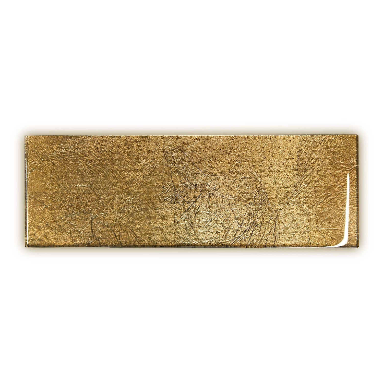 Royal Gold Glass Metro Tile 10x30cm