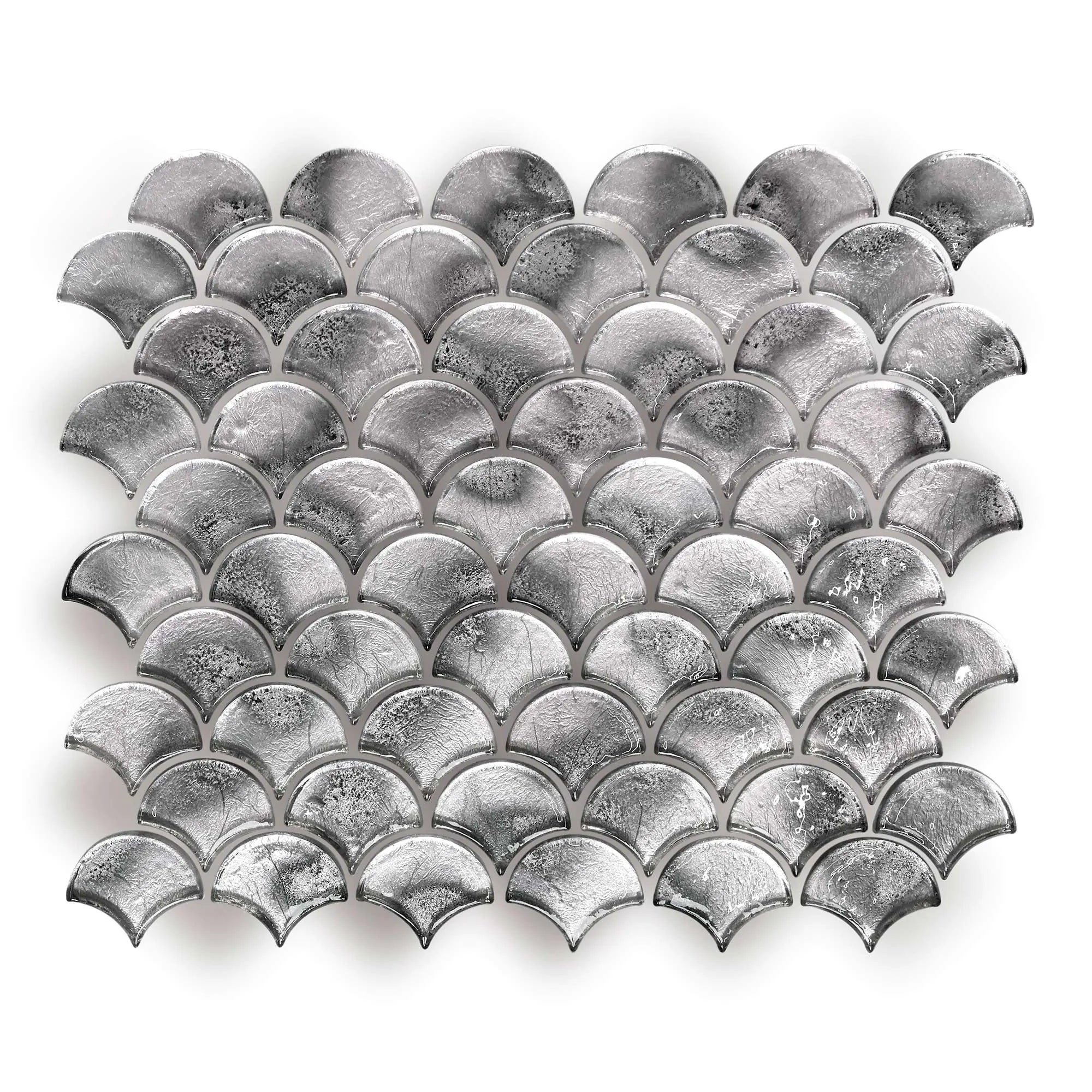 Scallop Silver Shell Mosaic Tile - Luxury Tiles UK