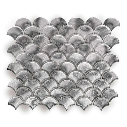 Scallop Silver Shell Mosaic Tile