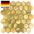 Mosaic and Aluminium Golden Honeycomb Tile 30cmx30cm Luxury Tiles UK