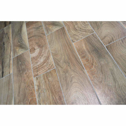 Marlborough Brown Wood plank tile 15.5x62cm