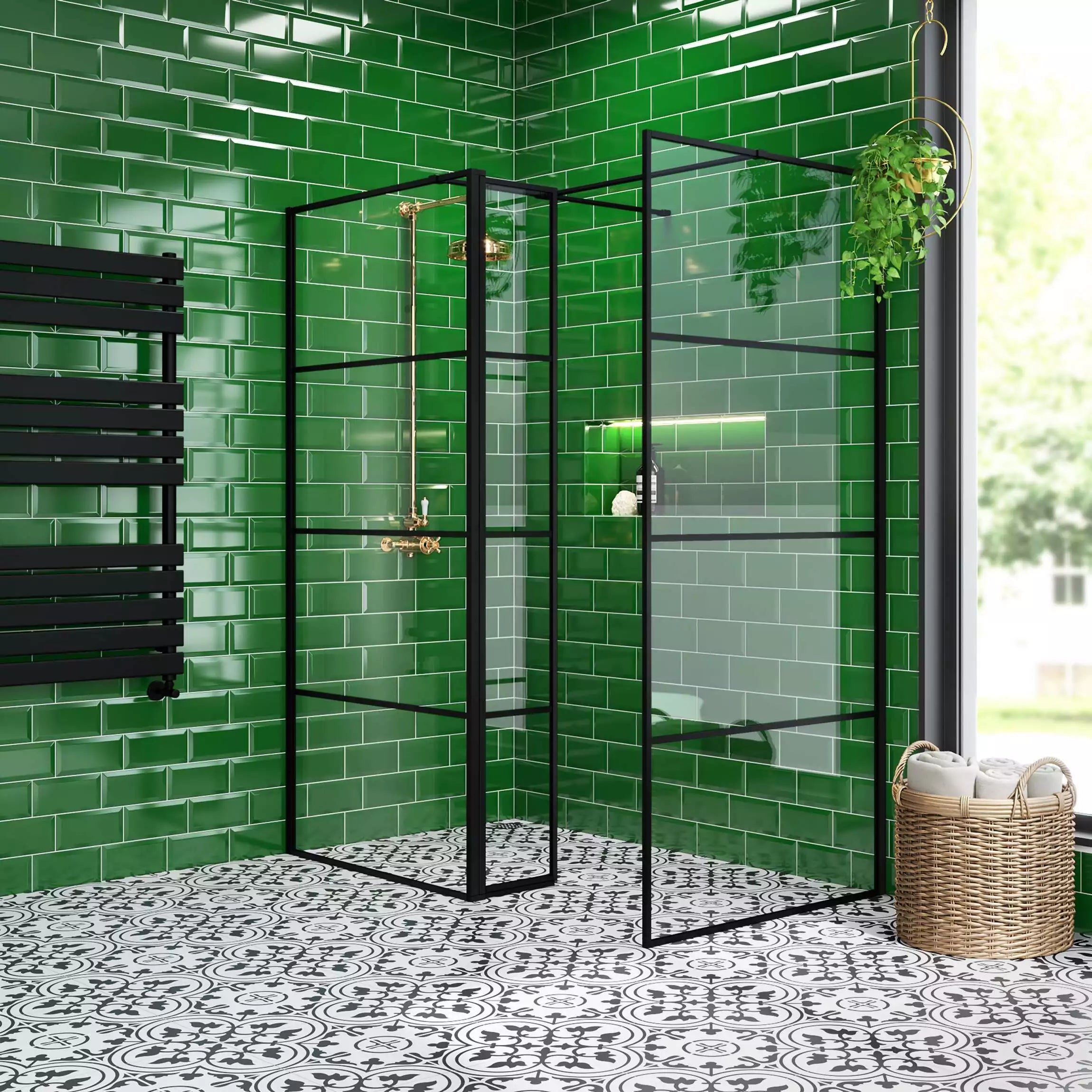 gloss metro green wall tiles