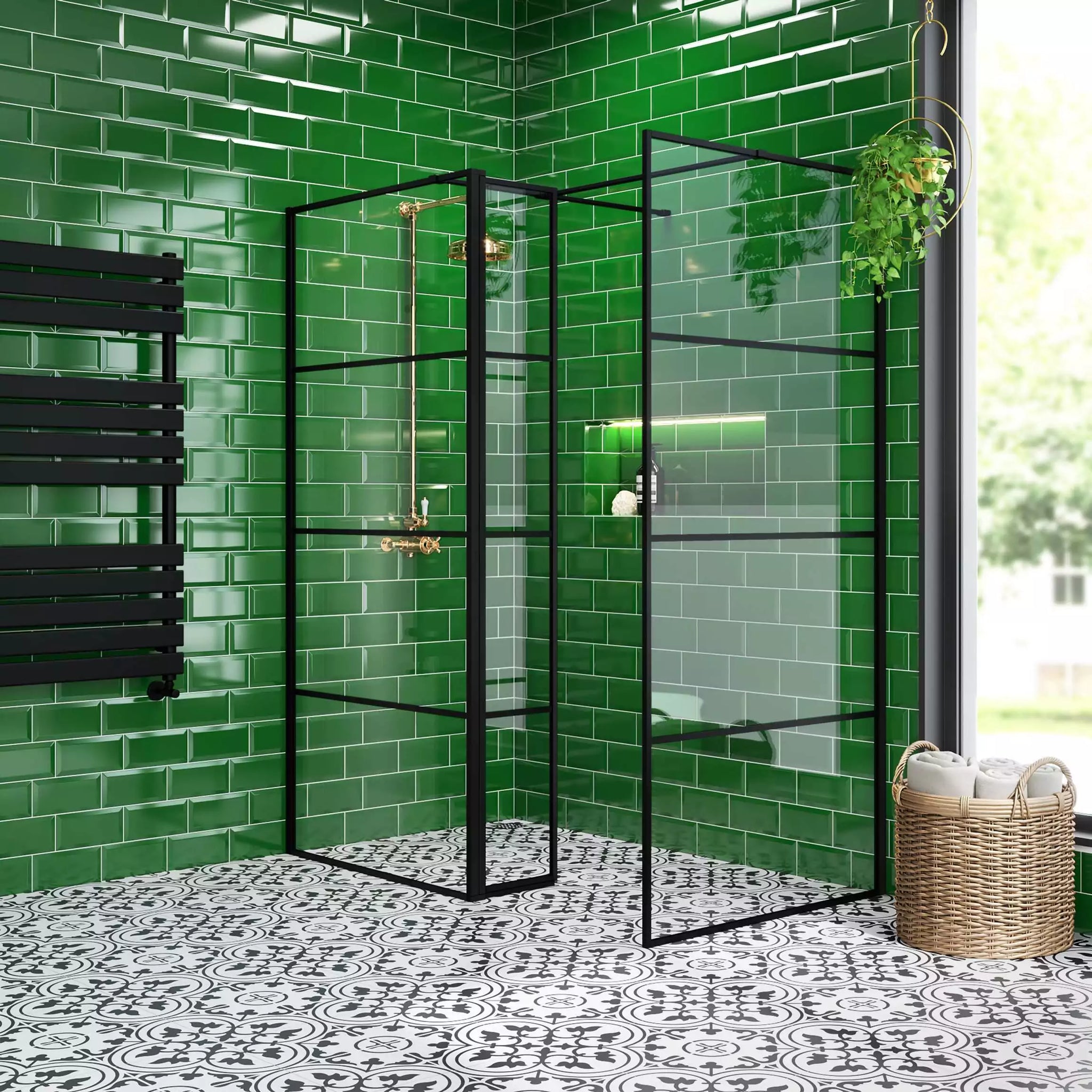 gloss metro green wall tiles