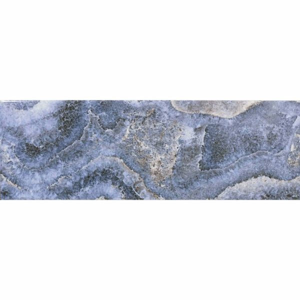 Midnight Onyx Ripple Wall Tiles 100x300mm Tile - Luxury Tiles UK