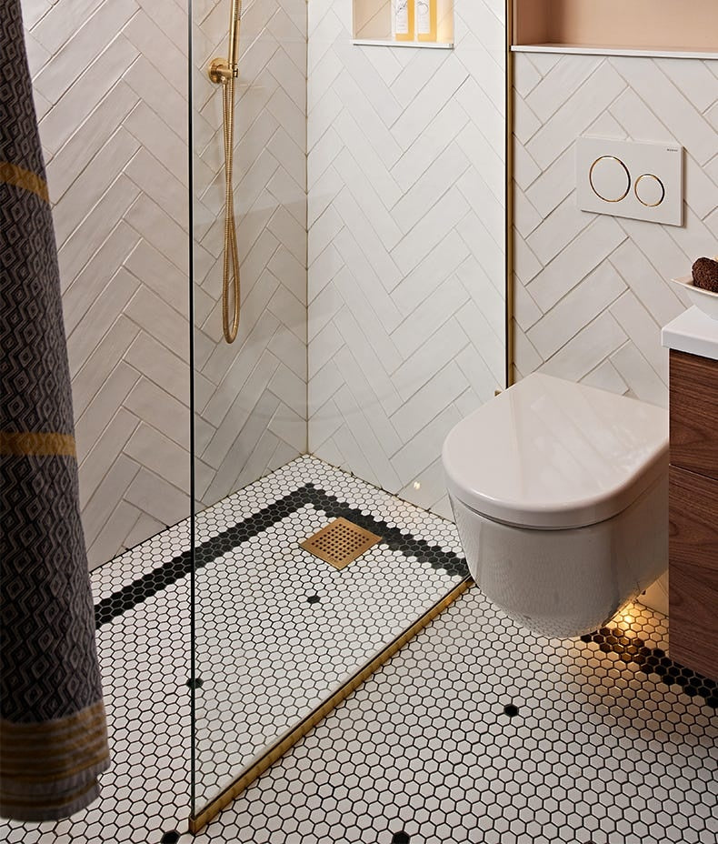 Mono Hex Porcelain Mosaic Blanc - Luxury Tiles UK