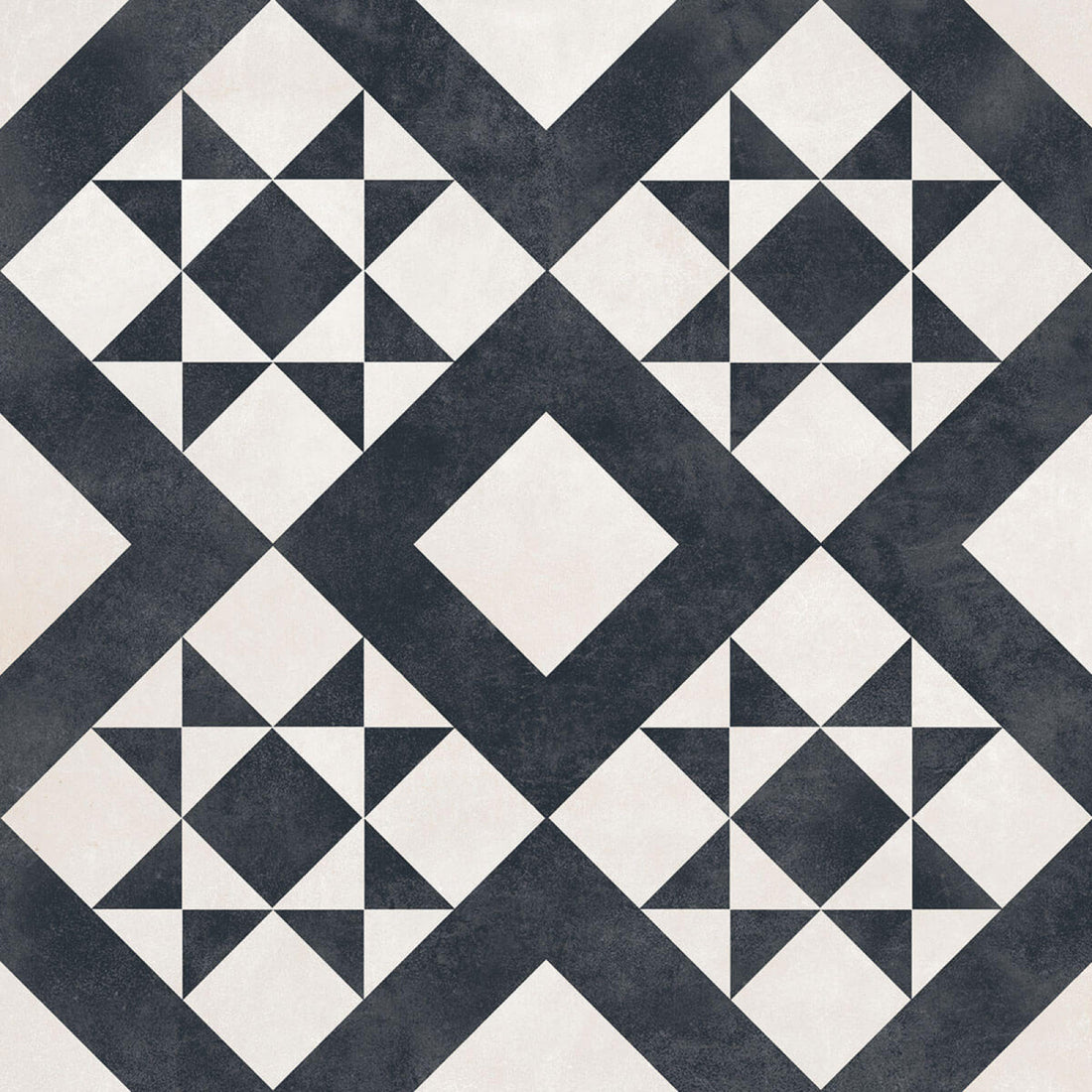 Retro Black feature floor tile BCT53606