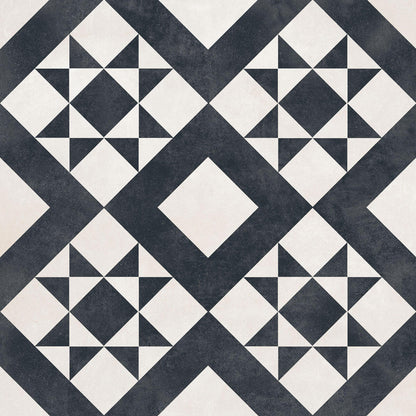 Retro Black feature floor tile BCT53606