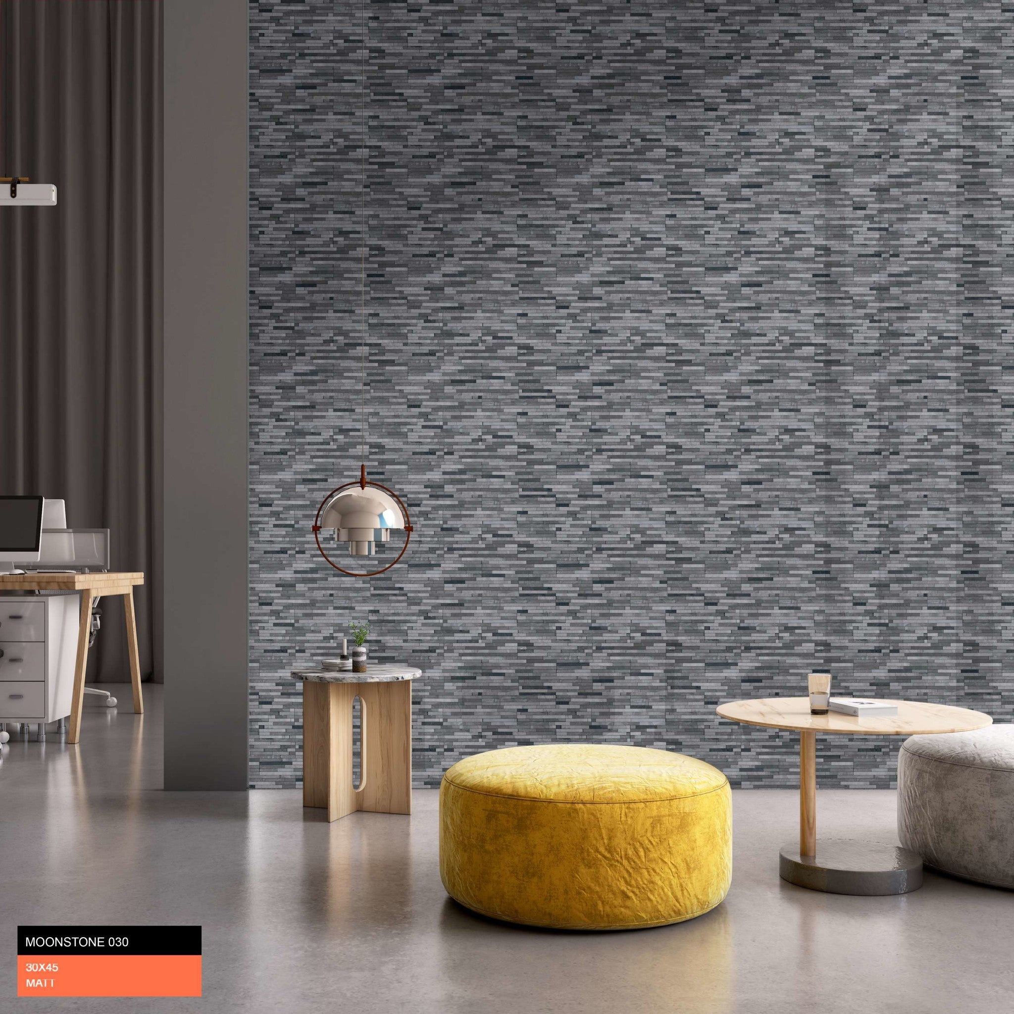 Moon Stone Black Split Face Wall tile 300x450mm - Luxury Tiles UK