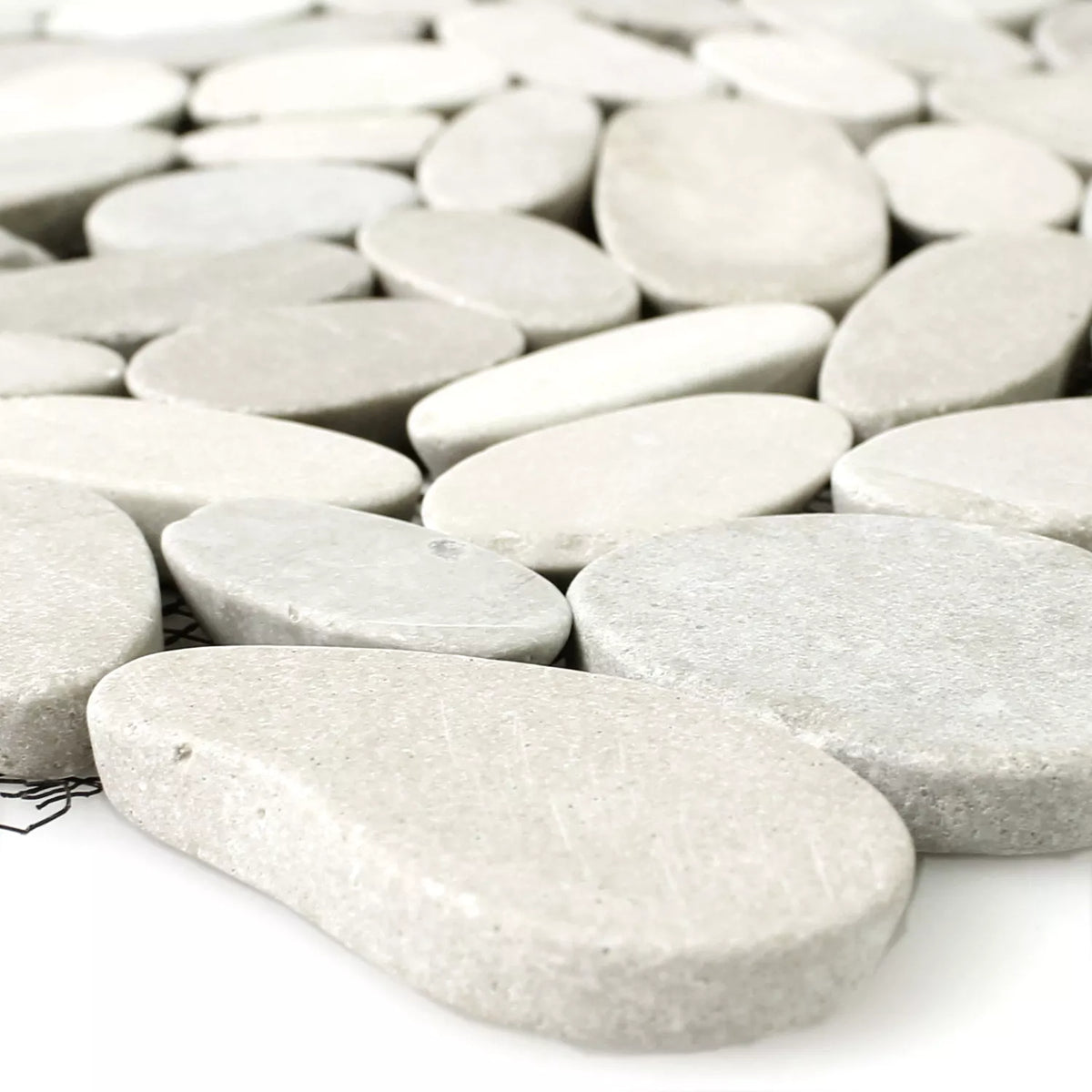 mosaic tile white pebble