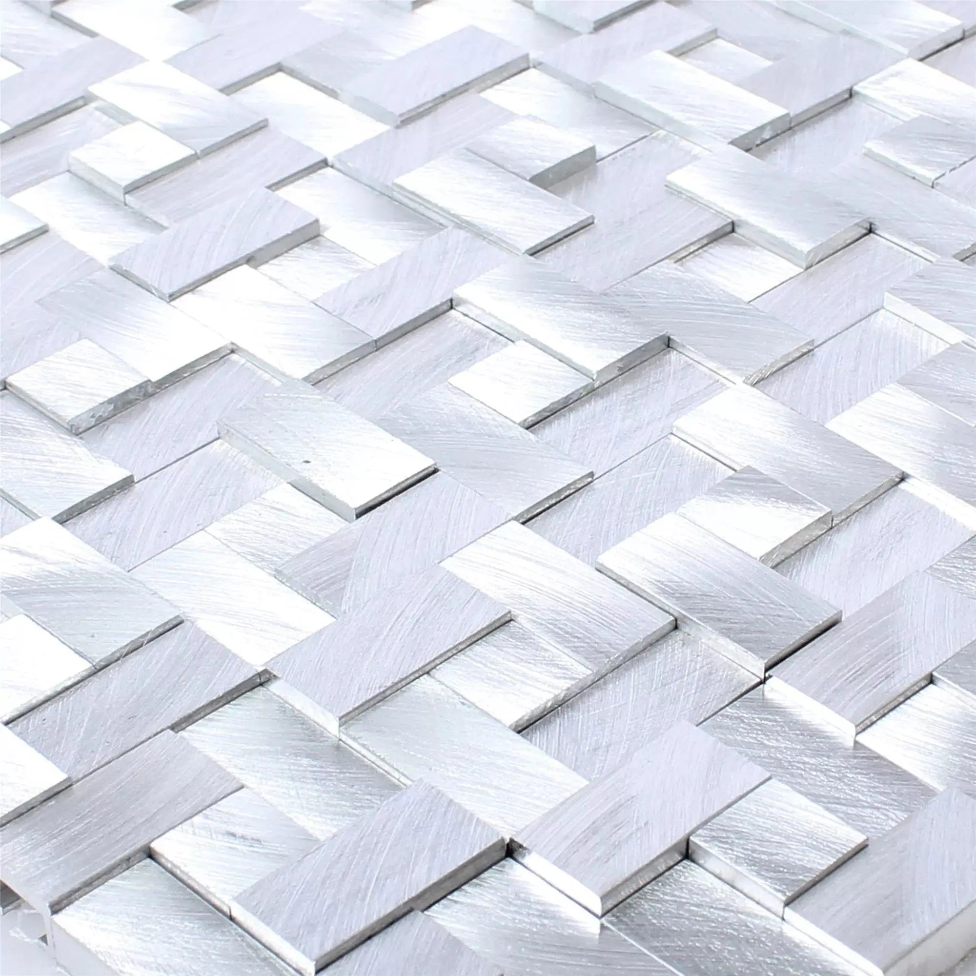 Mosaic and  Aluminium Silver Star 3D Tile 27cmx27cm Luxury Tiles