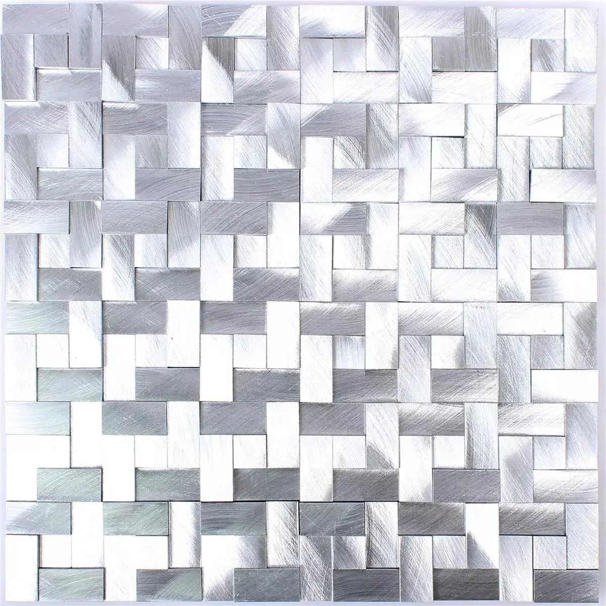 Mosaic and  Aluminium Silver Star 3D Tile 27cmx27cm Luxury Tiles