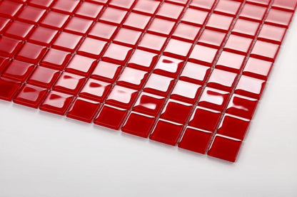 Red Glass Mosaic Tile 300x300mm