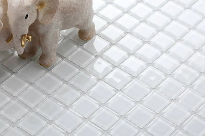 White Glass Mosaic 30x30cm Tile Luxury Tiles