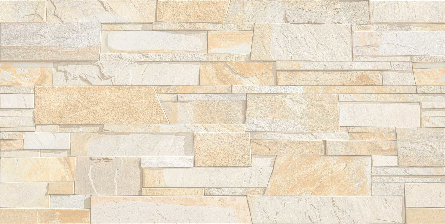 Natural Oyster Beige Split Face Ceramic Wall Tile 300x600mm