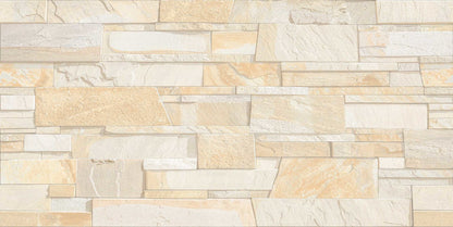 Natural Oyster Beige Split Face Ceramic Wall Tile 300x600mm