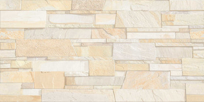 Natural Oyster Beige Split Face Ceramic Wall Tile 300x600mm