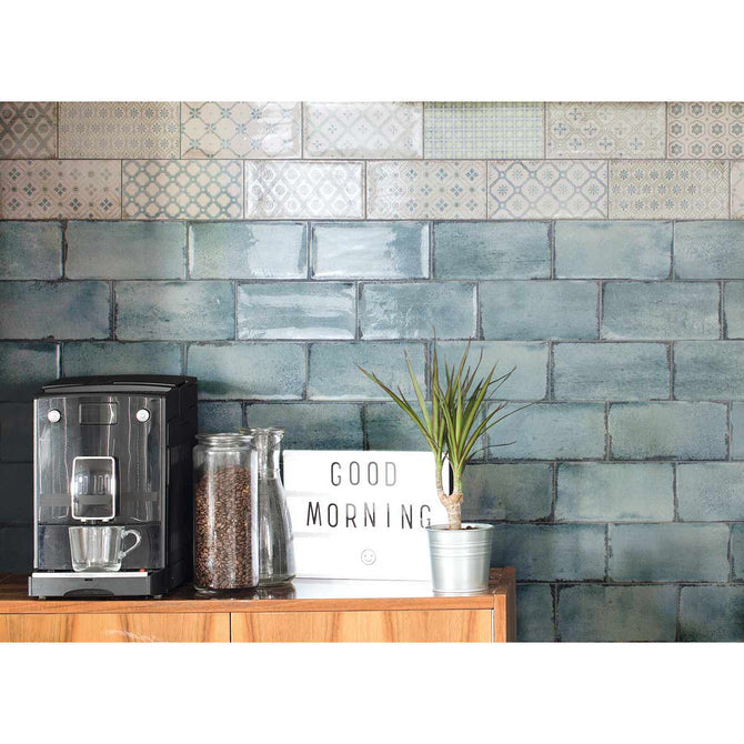 Navy Natura Metro  Brick Tile 10x20 cm - Luxury Tiles UK