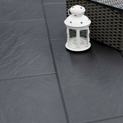 Deep Black Riven Sate Wall and Floor Tile Luxury Tiles