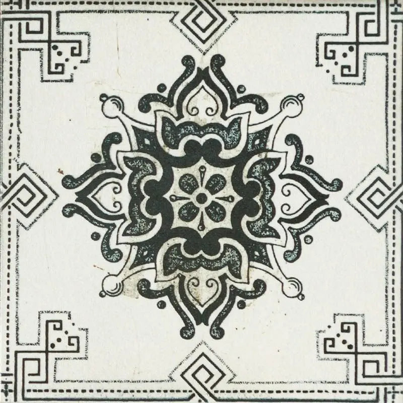 Vintage Moroccan pattern wall and floor 200 x 200 mm tile - Luxury Tiles UK