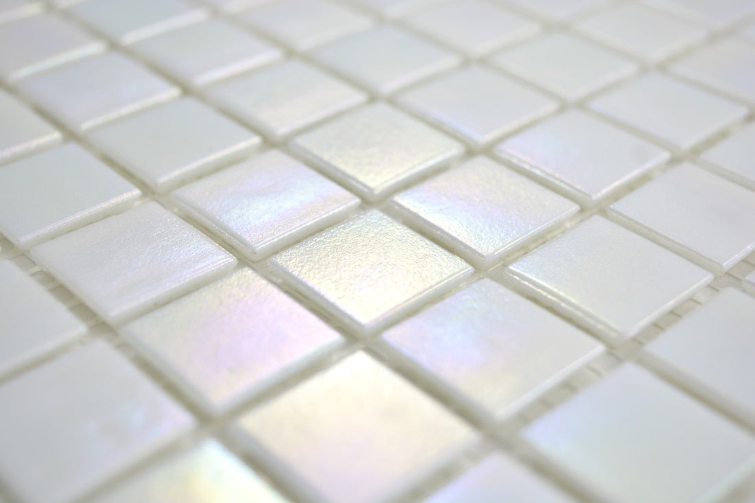 Nova White Iridescence Mosaic Tile