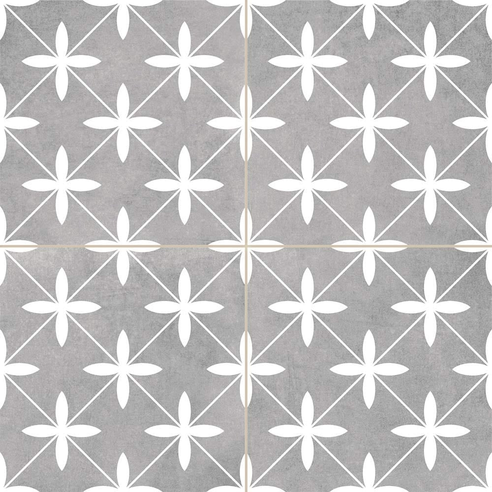 Dove Grey Pattern Floor and Wall Tiles 45x45cm - Luxury Tiles UK