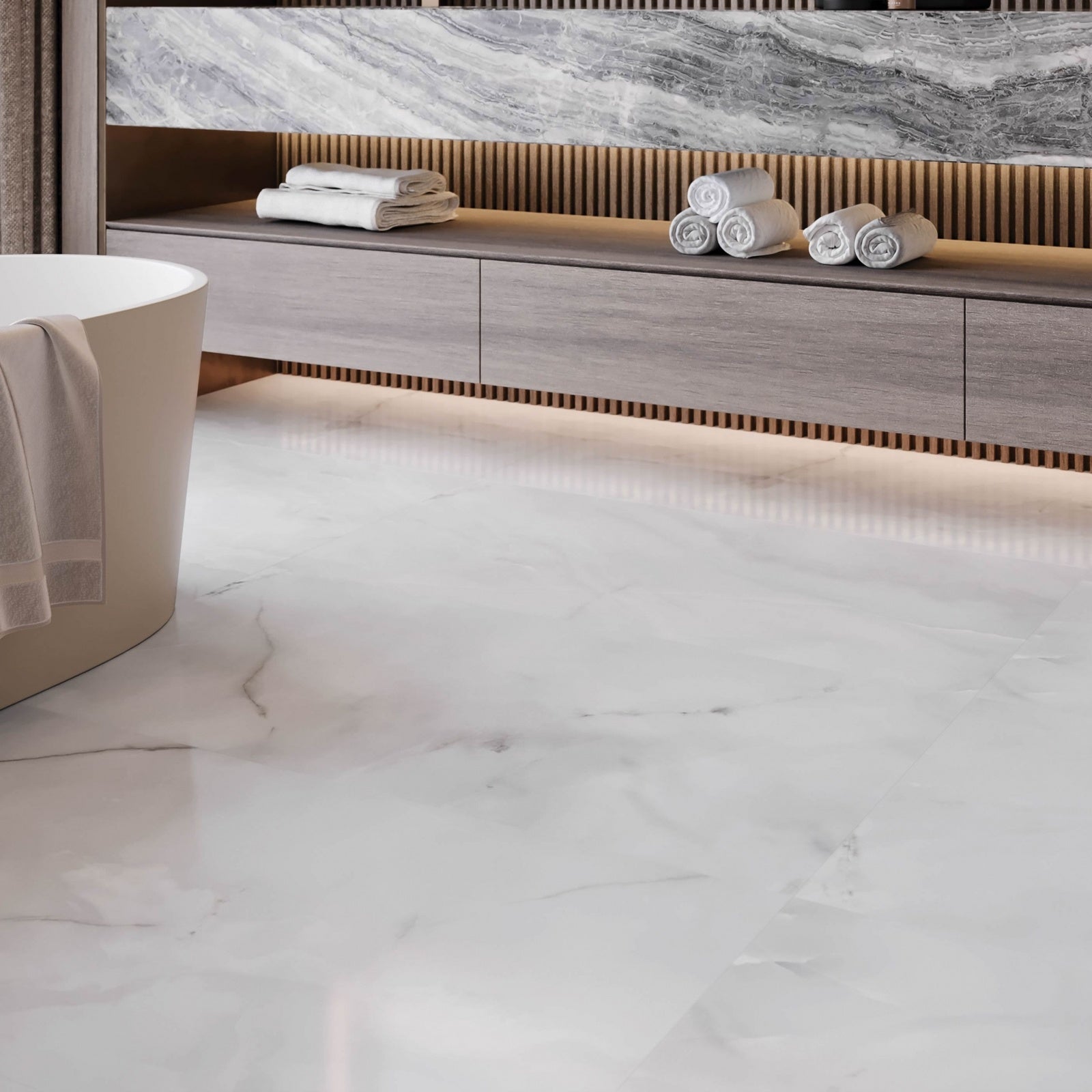 Onyx Nuvolato Rectified Honed Porcelain 60x60cm Tile - Luxury Tiles UK