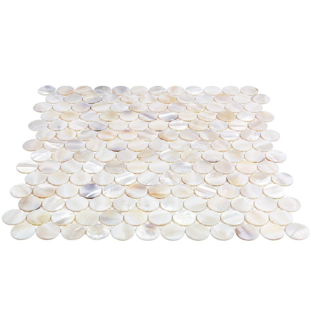 Mother of Pearl Penny Mosaic - Luxury Tiles UK