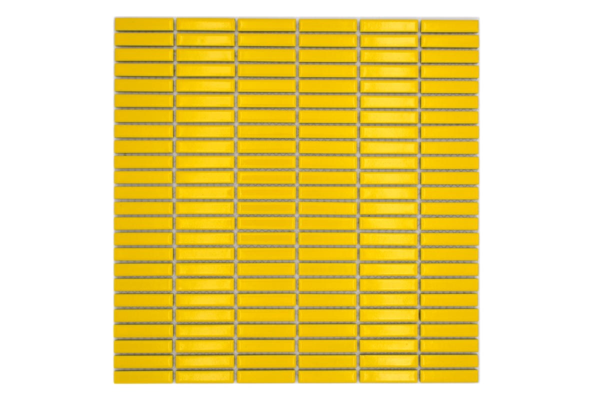 Paintbox Canary Yellow Kit Kat Mosaic Tile - Luxury Tiles UK