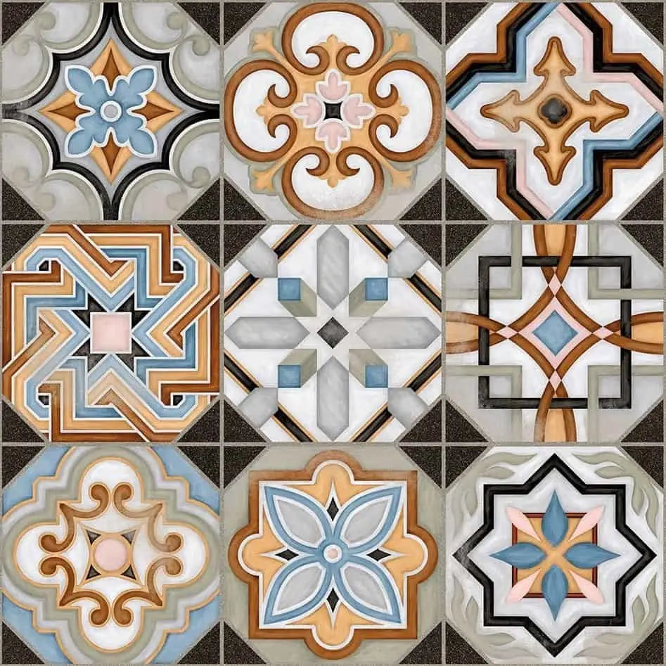 Parks Central Pattern Ceramic 316x316mm Wall & Floor Tile Luxury Tiles