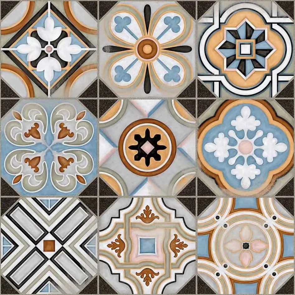 Parks Central Pattern Ceramic 316x316mm Wall & Floor Tile Luxury Tiles