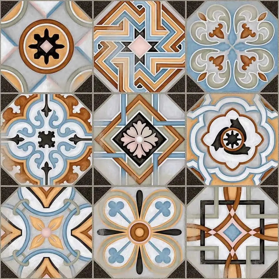 Parks Central Pattern Ceramic 316x316mm Wall & Floor Tile Luxury Tiles