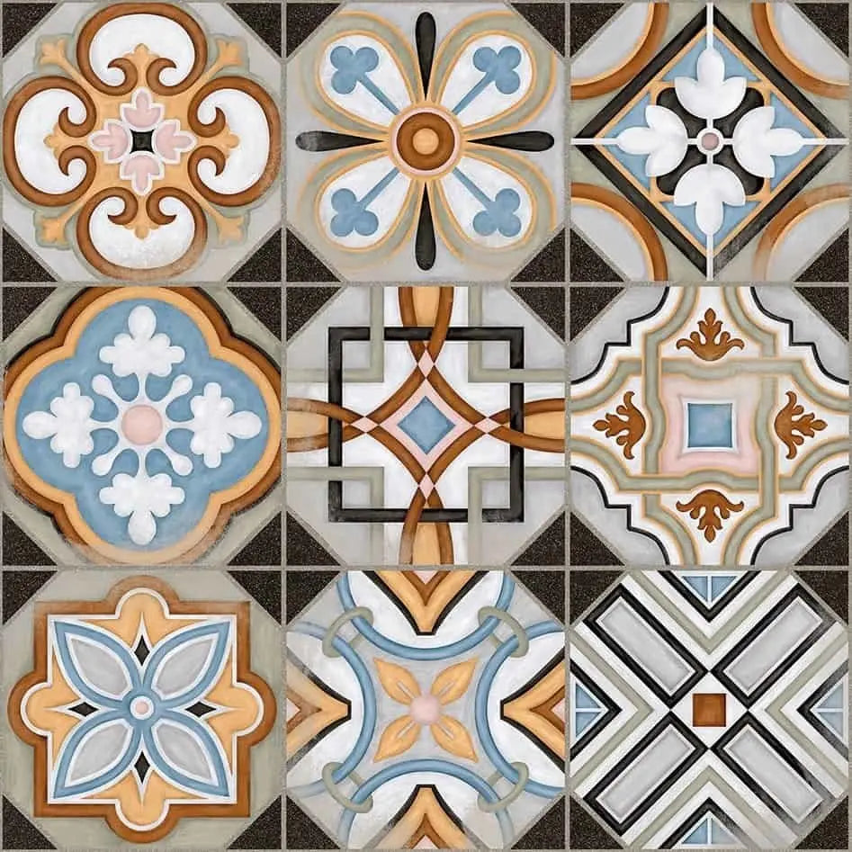 Parks Central Pattern Ceramic 316x316mm Wall & Floor Tile Luxury Tiles