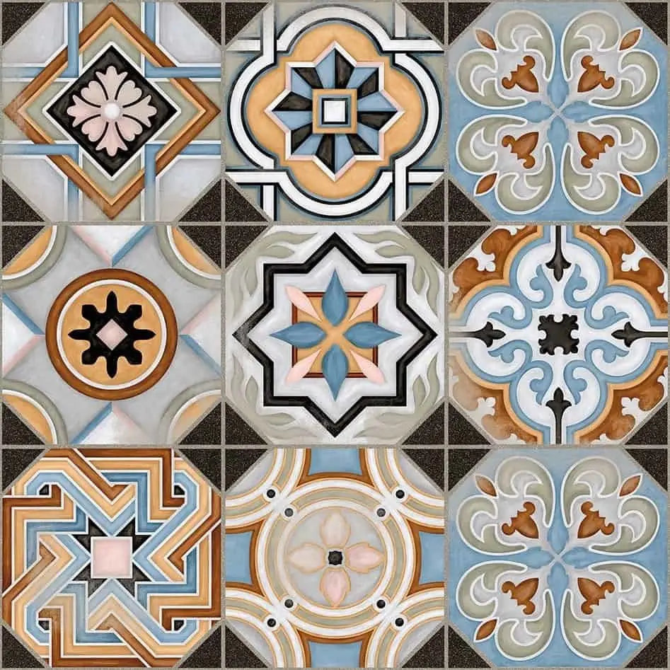 Parks Central Pattern Ceramic 316x316mm Wall & Floor Tile Luxury Tiles