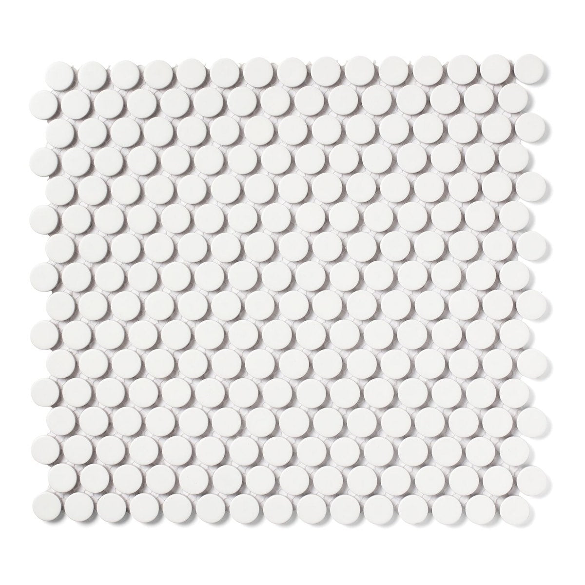 Penny White Gloss Mosaic Tile - Luxury Tiles UK