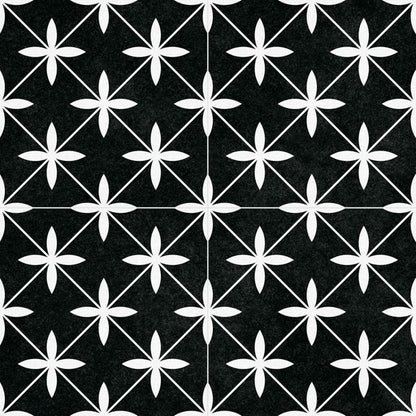 Dove Black Pattern Tiles 45x45cm