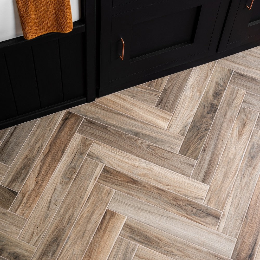 Regatta Warm Wood Effect Porcelain Tile 10x60cm - Luxury Tiles UK