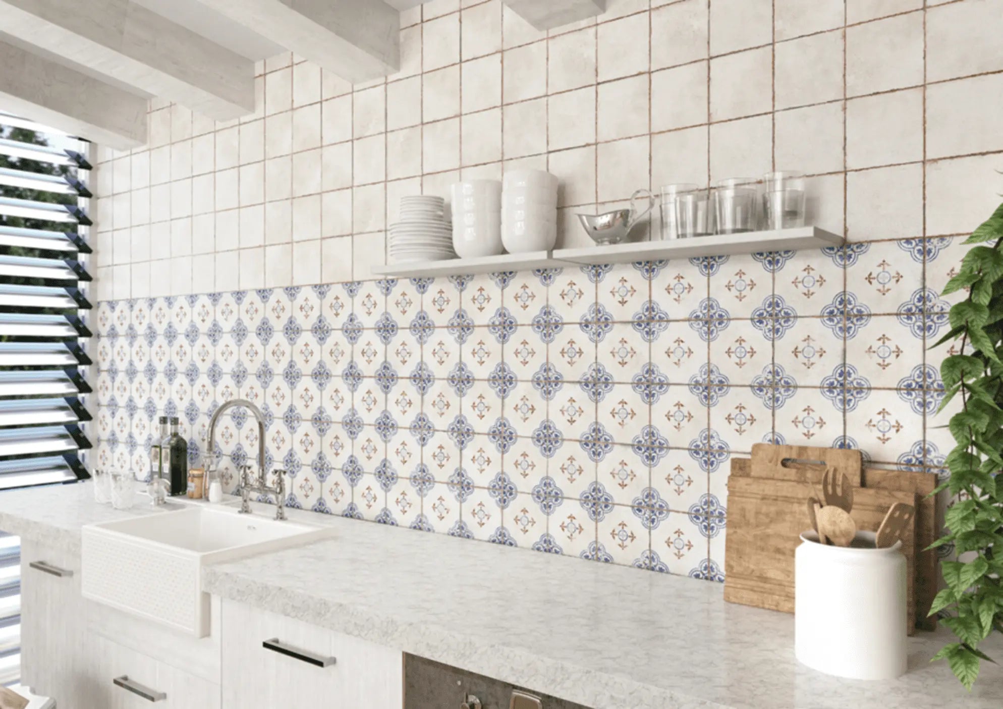 Windsor Medieval Blanco 150 x 150mm tile