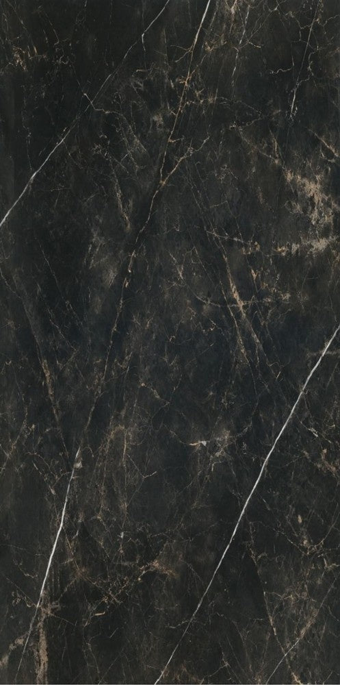 Raven Black Marble Effect Tile 600x1200mm - Luxury Tiles UK