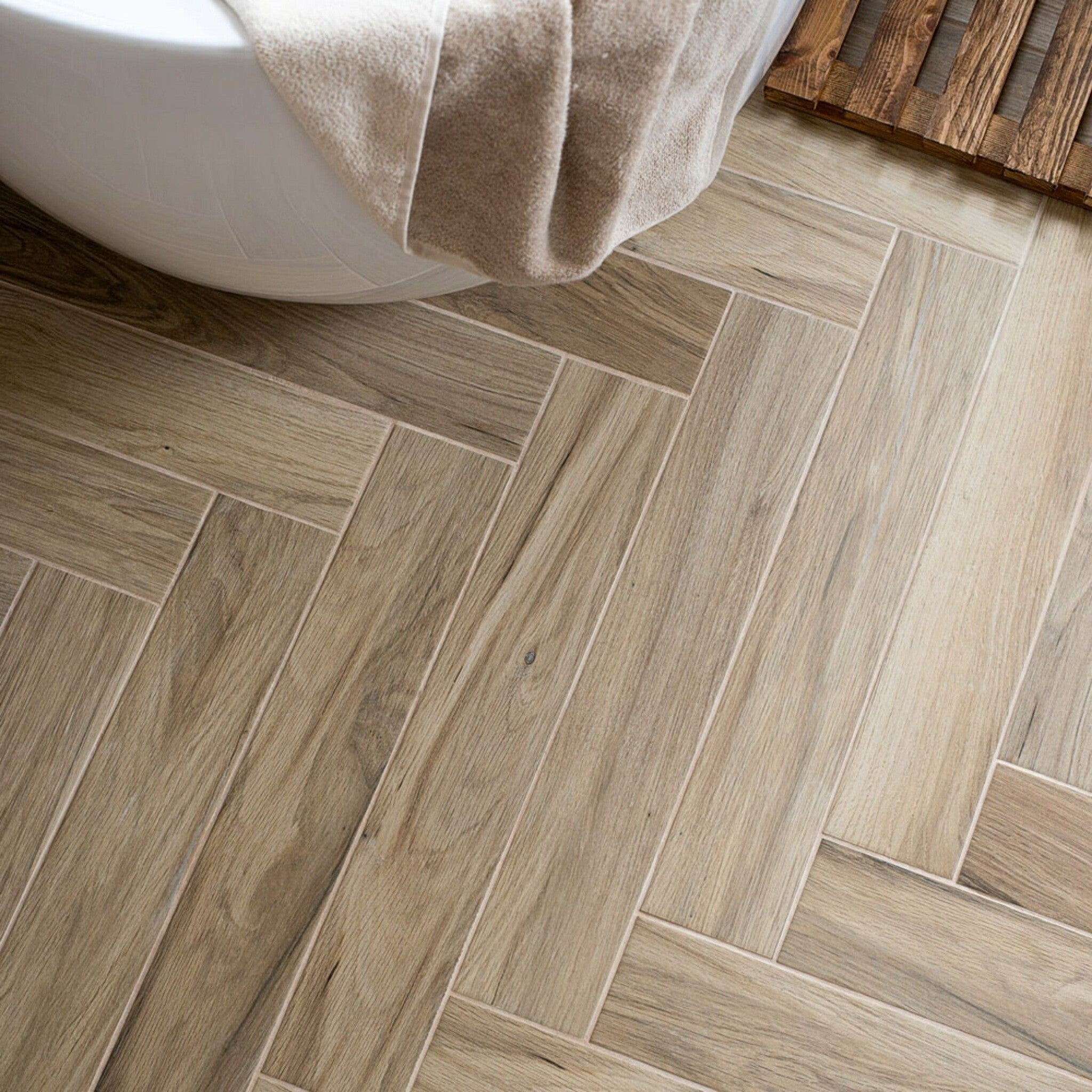 Regatta Blonde Wood Effect Porcelain Tile 10x60cm - Luxury Tiles UK