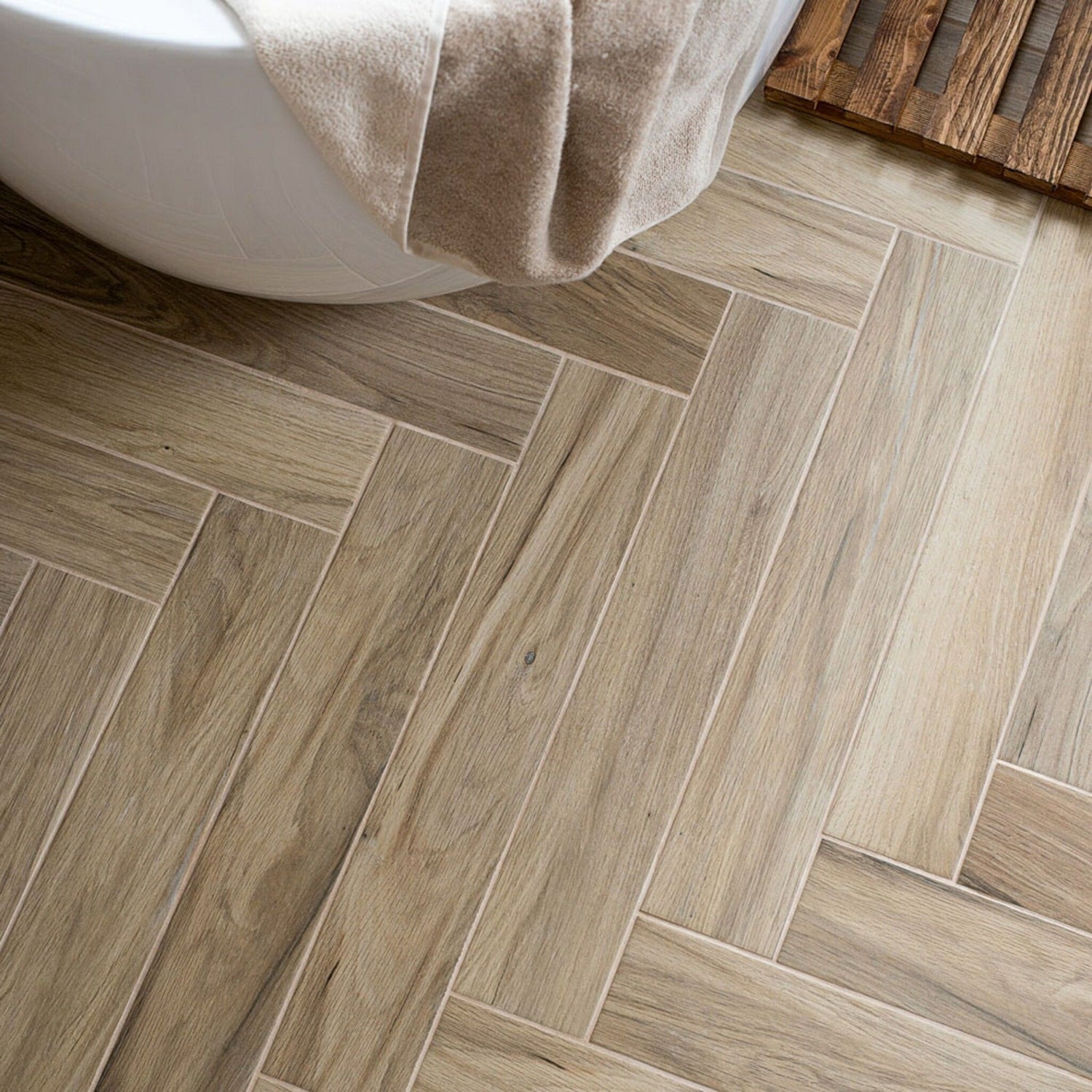 Regatta Blonde Wood Effect Porcelain Tile 10x60cm