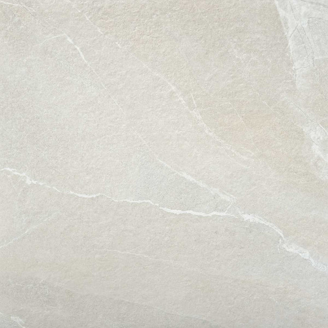 Riviera White Stone Effect Anti-Slip Floor Tile 1000x1000 mm - Luxury Tiles UK