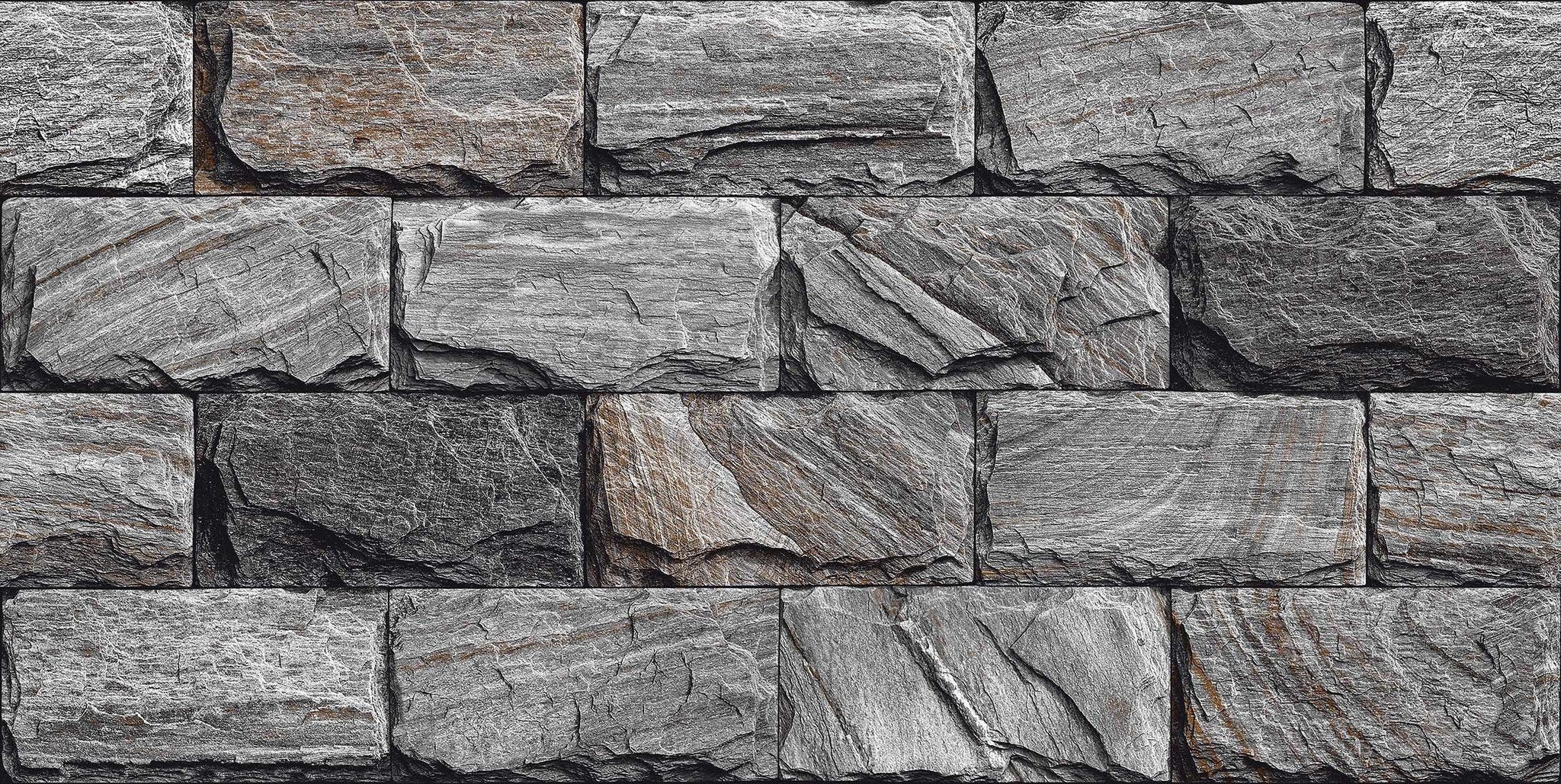 Rustic Grey Brick Stone Split Face Wall Tile 300x600mm | Luxury Tiles UK